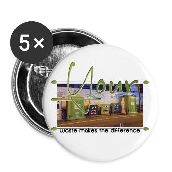 Your Waste Makes The Difference - Buttons groß 56 mm (5er Pack) - Weiß - Vorne