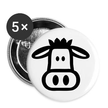 Cow - Buttons large 2.2''/56 mm (5-pack) - white - Front
