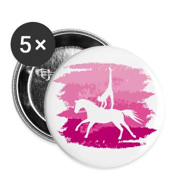 Volti Pferdesport Voltigieren - Buttons groß 56 mm (5er Pack) - Weiß - Vorne