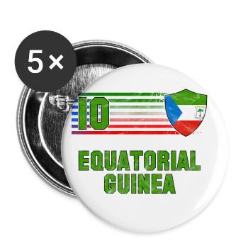 Equatorial Guinea Football Team - Buttons large 2.2''/56 mm (5-pack) - white - Front