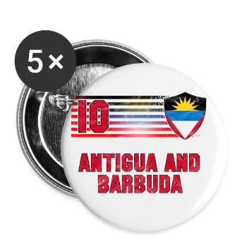 Antigua and Barbuda Football Team - Buttons large 2.2''/56 mm (5-pack) - white - Front