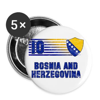 Bosnia and Herzegovina Football Team - Buttons large 2.2''/56 mm (5-pack) - white - Front
