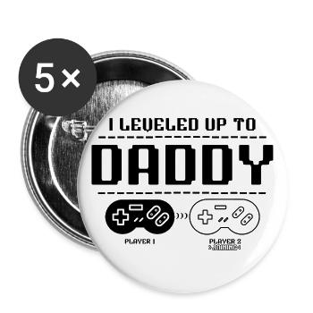 Promoted to dad in 2025 - Buttons large 2.2''/56 mm (5-pack) - white - Front