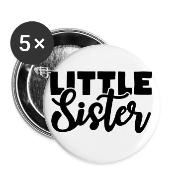 Little Sister - Buttons groß 56 mm (5er Pack) - Weiß - Vorne