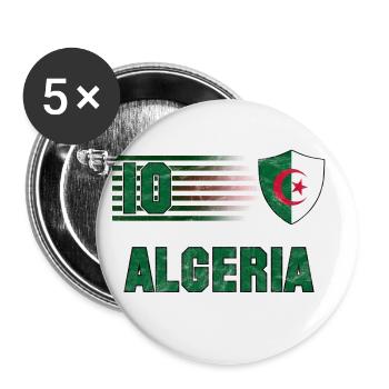 Algeria Football Team - Buttons large 2.2''/56 mm (5-pack) - white - Front