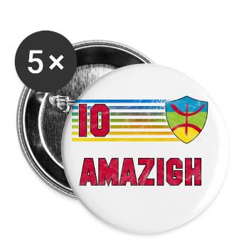 Amazigh Football Team - Buttons large 2.2''/56 mm (5-pack) - white - Front
