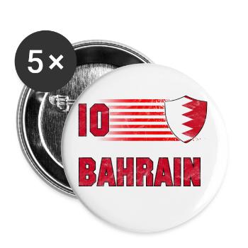 Bahrain Fußball Mannschaft - Buttons groß 56 mm (5er Pack) - Weiß - Vorne