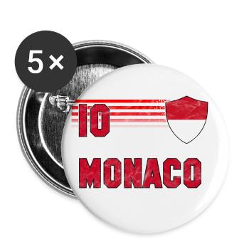 Équipe de Monaco de football - Lot de 5 grands badges (56 mm) - blanc - Devant