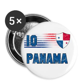 Panama Fußball Mannschaft - Buttons groß 56 mm (5er Pack) - Weiß - Vorne