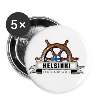 Helsinki Ruori - Marine textiles and gifts - Buttons large 2.2''/56 mm (5-pack) - white - Front