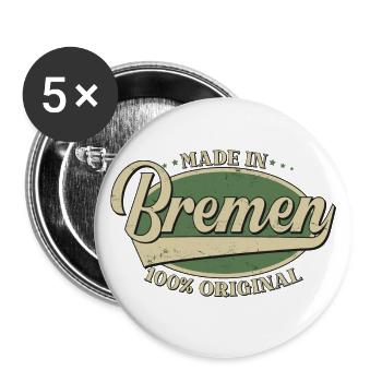 Bremen Bremer Original - Buttons groß 56 mm (5er Pack) - Weiß - Vorne