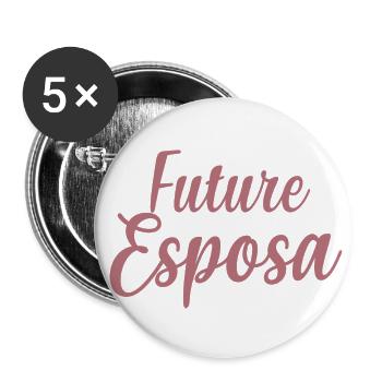 Future Esposa Engagement Bridal Shower Wedding - Buttons large 2.2''/56 mm (5-pack) - white - Front