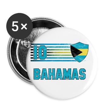Bahamas Football Team - Buttons large 2.2''/56 mm (5-pack) - white - Front