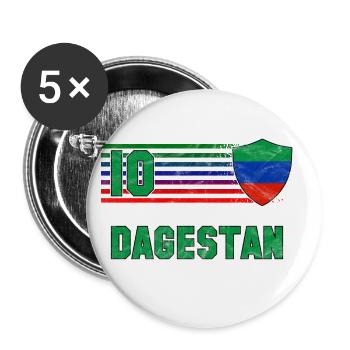 Dagestan Fußball Mannschaft - Buttons groß 56 mm (5er Pack) - Weiß - Vorne