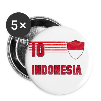 Indonesia Football Team - Buttons large 2.2''/56 mm (5-pack) - white - Front