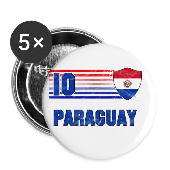 Équipe du Paraguay de football - Lot de 5 grands badges (56 mm) - blanc - Devant