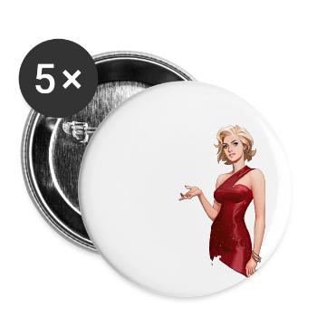 Please do not Drugs in the Bathroom - Buttons groß 56 mm (5er Pack) - Weiß - Vorne