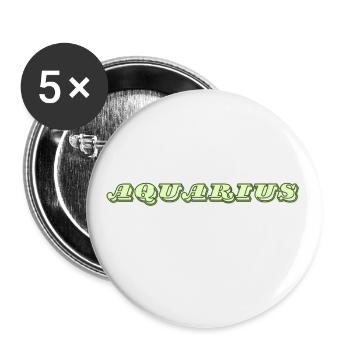 Logo "Verseau" - Lot de 5 grands badges (56 mm) - blanc - Devant