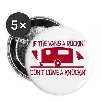 Caravan rockin - Buttons groß 56 mm (5er Pack) - Weiß - Vorne