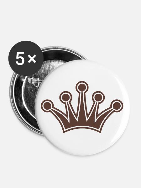 Crown de - Buttons groß 56 mm (5er Pack) - Weiß
