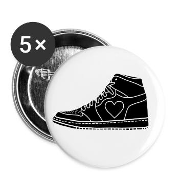 Sneakerheads: Jordan 1 High inversé - Lot de 5 grands badges (56 mm) - blanc - Devant