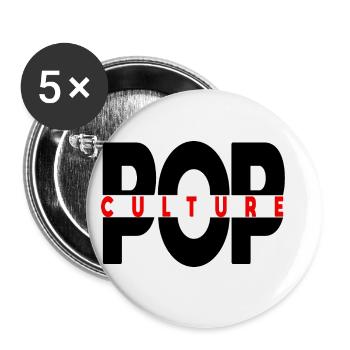 POP CULTURE - Buttons large 2.2''/56 mm (5-pack) - white - Front