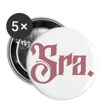 Sra. Engagement Bride To Be Wedding Bridal Shower - Buttons large 2.2''/56 mm (5-pack) - white - Front