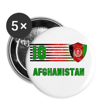 Afghanistan Football Team - Buttons large 2.2''/56 mm (5-pack) - white - Front