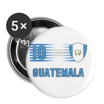 Guatemala Football Team - Buttons large 2.2''/56 mm (5-pack) - white - Front