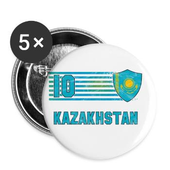 Équipe du Kazakhstan de football - Lot de 5 grands badges (56 mm) - blanc - Devant