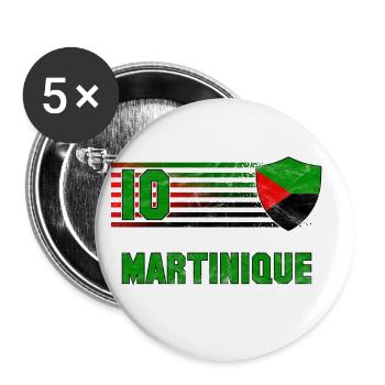 Équipe de Martinique de football - Lot de 5 grands badges (56 mm) - blanc - Devant