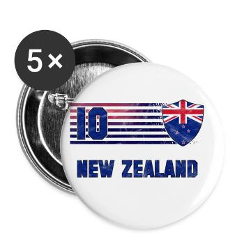 Équipe de Nouvelle-Zélande de football - Lot de 5 grands badges (56 mm) - blanc - Devant