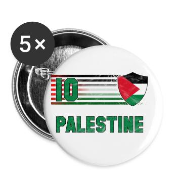 Palestine Football Team - Buttons large 2.2''/56 mm (5-pack) - white - Front