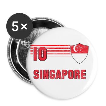 Singapore Football Team - Buttons large 2.2''/56 mm (5-pack) - white - Front