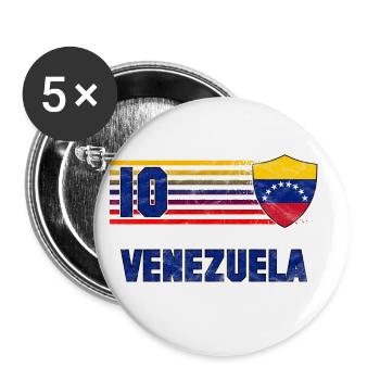 Venezuela Football Team - Buttons large 2.2''/56 mm (5-pack) - white - Front