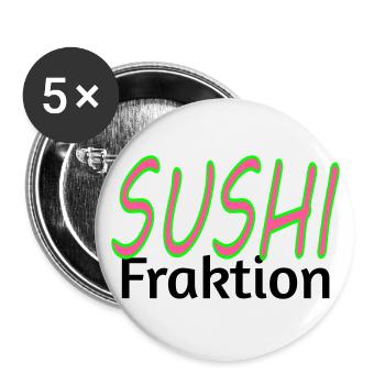 SUSHI Faction - Lot de 5 grands badges (56 mm) - blanc - Devant