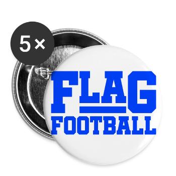 Flag Football Players Players - Buttons large 2.2''/56 mm (5-pack) - white - Front