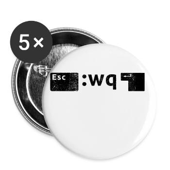 Trapped in Vim - Buttons large 2.2''/56 mm (5-pack) - white - Front