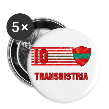 Transnistrien Fußball Mannschaft - Buttons groß 56 mm (5er Pack) - Weiß - Vorne