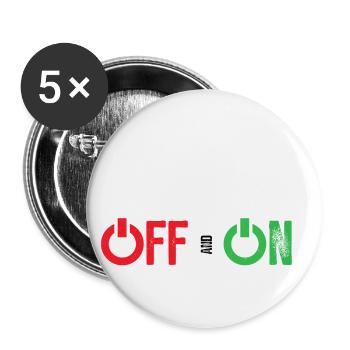 Versucht Aus- und anzuschalten? - Lustig - Buttons groß 56 mm (5er Pack) - Weiß - Vorne