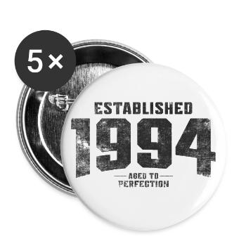 Vintage 1994 Born Vintage Birthday Gift - Buttons large 2.2''/56 mm (5-pack) - white - Front