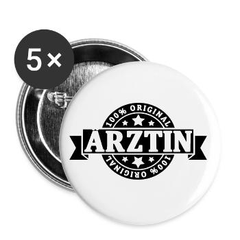 Ärztin - Buttons groß 56 mm (5er Pack) - Weiß - Vorne