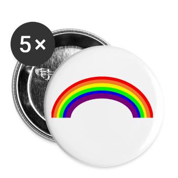 rainbow - Buttons large 2.2''/56 mm (5-pack) - white - Front