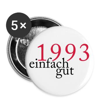 Jahrgang 1993 geboren einfach gut - Buttons groß 56 mm (5er Pack) - Weiß - Vorne