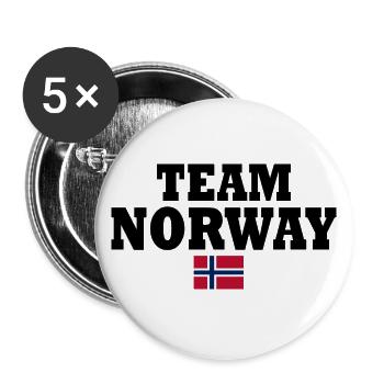 Norwegen - Buttons groß 56 mm (5er Pack) - Weiß - Vorne