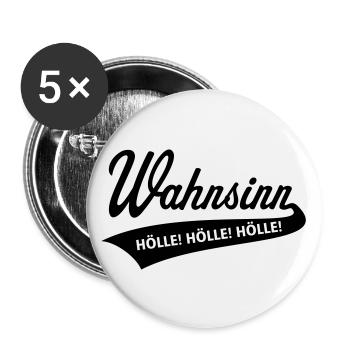Wahnsinn – Hölle! Hölle! Hölle! (Black) - Buttons groß 56 mm (5er Pack) - Weiß - Vorne