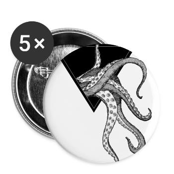 Octopus - Buttons large 2.2''/56 mm (5-pack) - white - Front