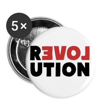 REVOLUTION Love - Buttons groß 56 mm (5er Pack) - Weiß - Vorne