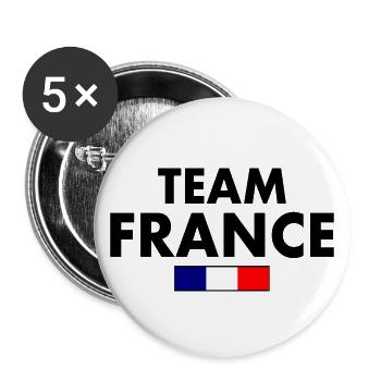 France - Lot de 5 grands badges (56 mm) - blanc - Devant