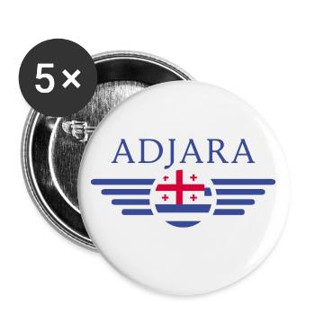 J’aime l’Adjara, T-shirt design de style élégance - Lot de 5 grands badges (56 mm) - blanc - Devant